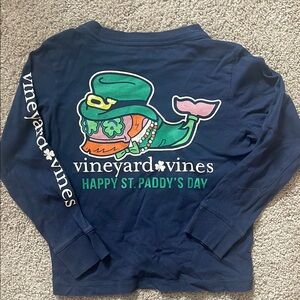 Vineyard Vines Kids Navy St. Paddy's Day Shirt